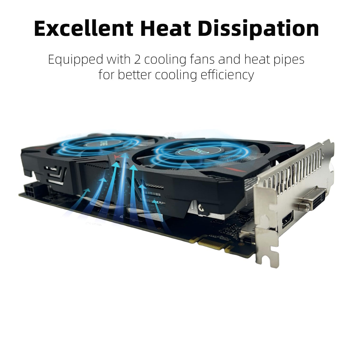 QTHREE GeForce GTX 960 4GB Grafikkarte, GDDR5 128-Bit, DP, HDMI, DVI, Videokarte für PC, Computer-GPU, PCI Express x16