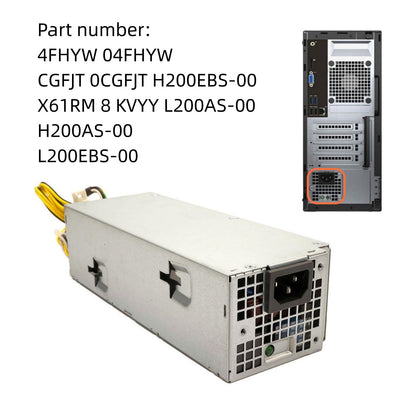 Power Supply Replacement for Dell Optiplex 3060 5060 3070 Inspiron 3470 200W 4FHYW 04FHYW CGFJT 0CGFJT H200EBS-00 X61RM 8 KVYY L200AS-00 H200AS-00 L200EBS-00