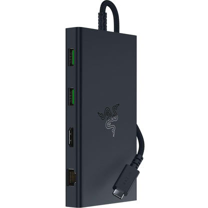 Razer USB-C Dock 11-Port Reise-Ladestation für Windows Mac Laptop, iPad, Surface, Chromebook und Galaxy Tab: USB-C, HDMI, Ethernet, microSD – 4K-Display mit 60 Hz – 85-W-Schnellladefunktion für Tablets und Mobilgeräte