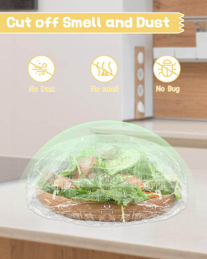 Kunststoff-Schüsselabdeckungen für Sauerteigbrot, mittelgroß, elastisch, Einweg-Lebensmittelfolie, passend für 23 cm Schüsseln, Duschhauben für Gärkörbe, Kunststoff-Lebensmittelabdeckungen, 100 Stück