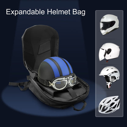 Crelander LED Knight Backpack, 19inch App Control Motorcycle Backpack with DIY Programmable Full Color Screen Waterproof Large Capacity Hard Shell Helmet Bag DIY Pixel Art Animation Laptop Daypack