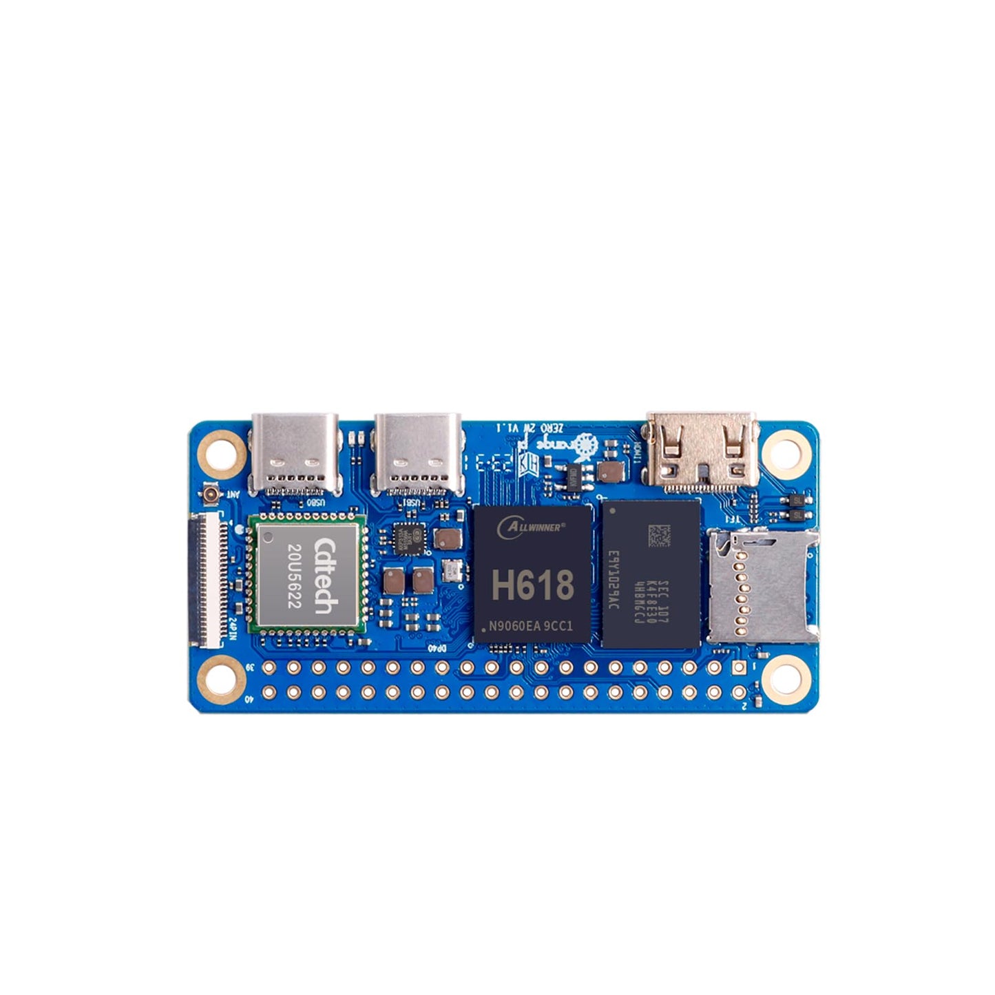 Orange Pi Zero 2W 1,5GB Allwinner H618 LPDDR4 Quad-Core-CPU 64-Bit-Einplatinencomputer, 1,5 GHz Frequenz, WLAN 5.0, Bluetooth 5.0, integrierte Antenne, unterstützt 4K-Displays, läuft mit Android und Ubuntu