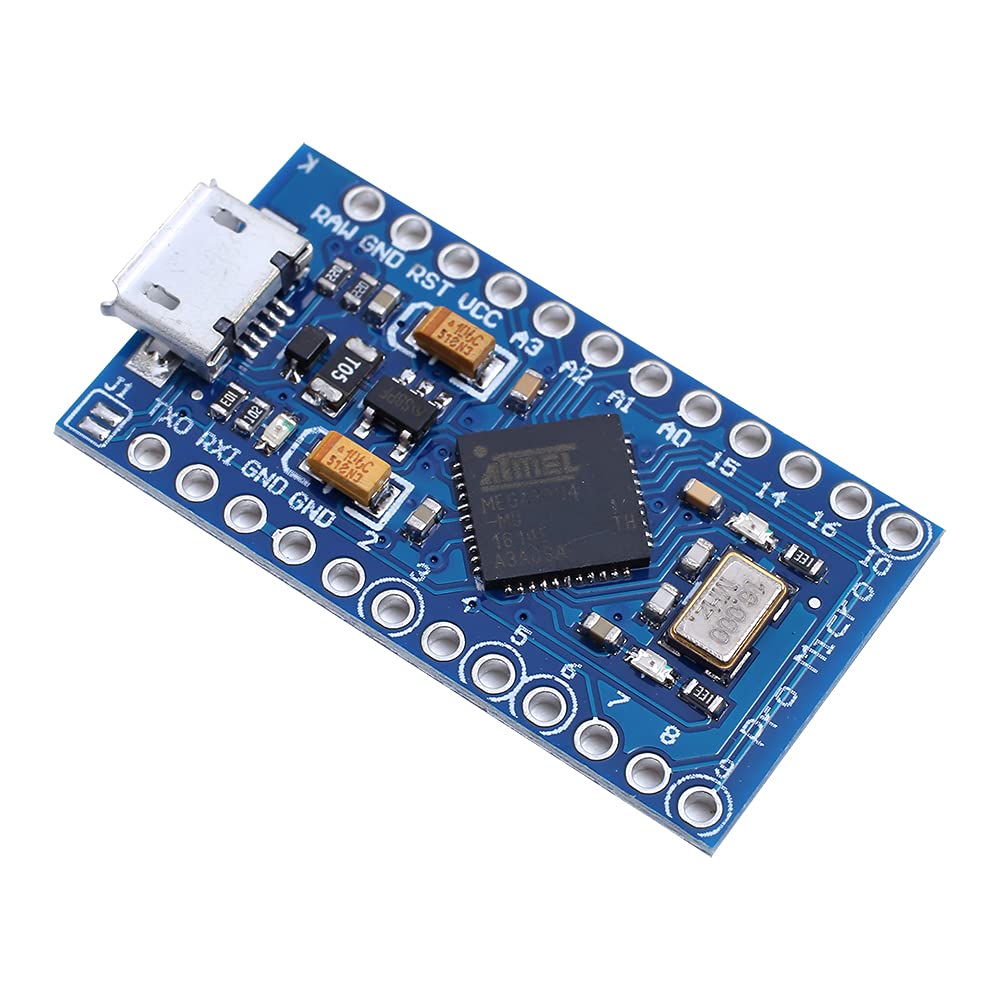 Teyleten Robot Pro Micro Atmega32U4 5V 16MHz Modulplatine Micro USB Pro Micro Entwicklungsboard Mikrocontroller 3 Stück