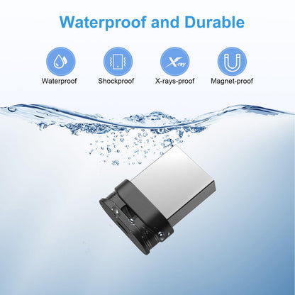 RAOYI USB-Stick 128 GB USB 3.0 mit Trageschlaufe, 128 GB Mini-Fit-Speicherstick, ultradünner USB-Stick mit Zip-Funktion für PC/Desktop – Schwarz