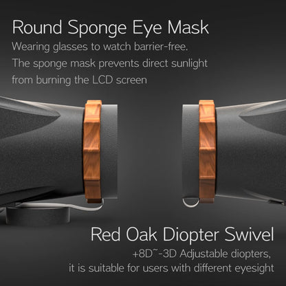 Portkeys LEYE SDI Elektronischer Sucher 2,4 Zoll LCD-Monitor mit Batterieplatte [Einstellbare Dioptrien +8D~-3D]