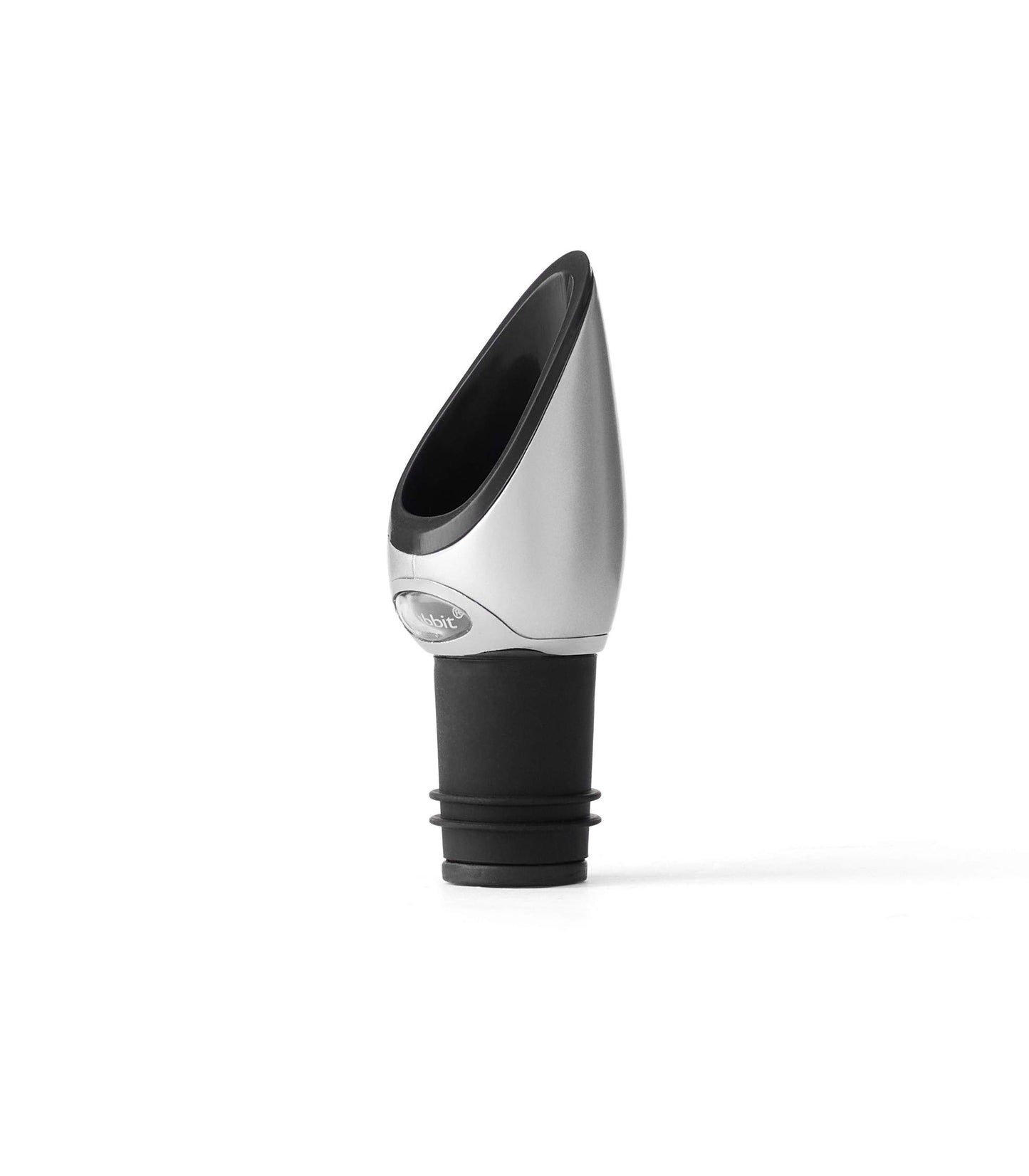 Metrokane Hasen-Weinausgießer mit Stöpsel, Schwarz, W6116N, 1 Stück