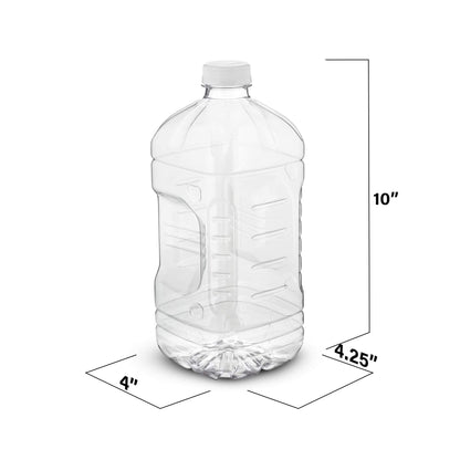 MT Products Saftflaschen aus transparentem PET-Kunststoff, 1,9 Liter (64 oz) – Leerbehälter mit Originalitätsverschluss (4er-Set) – Hergestellt in den USA