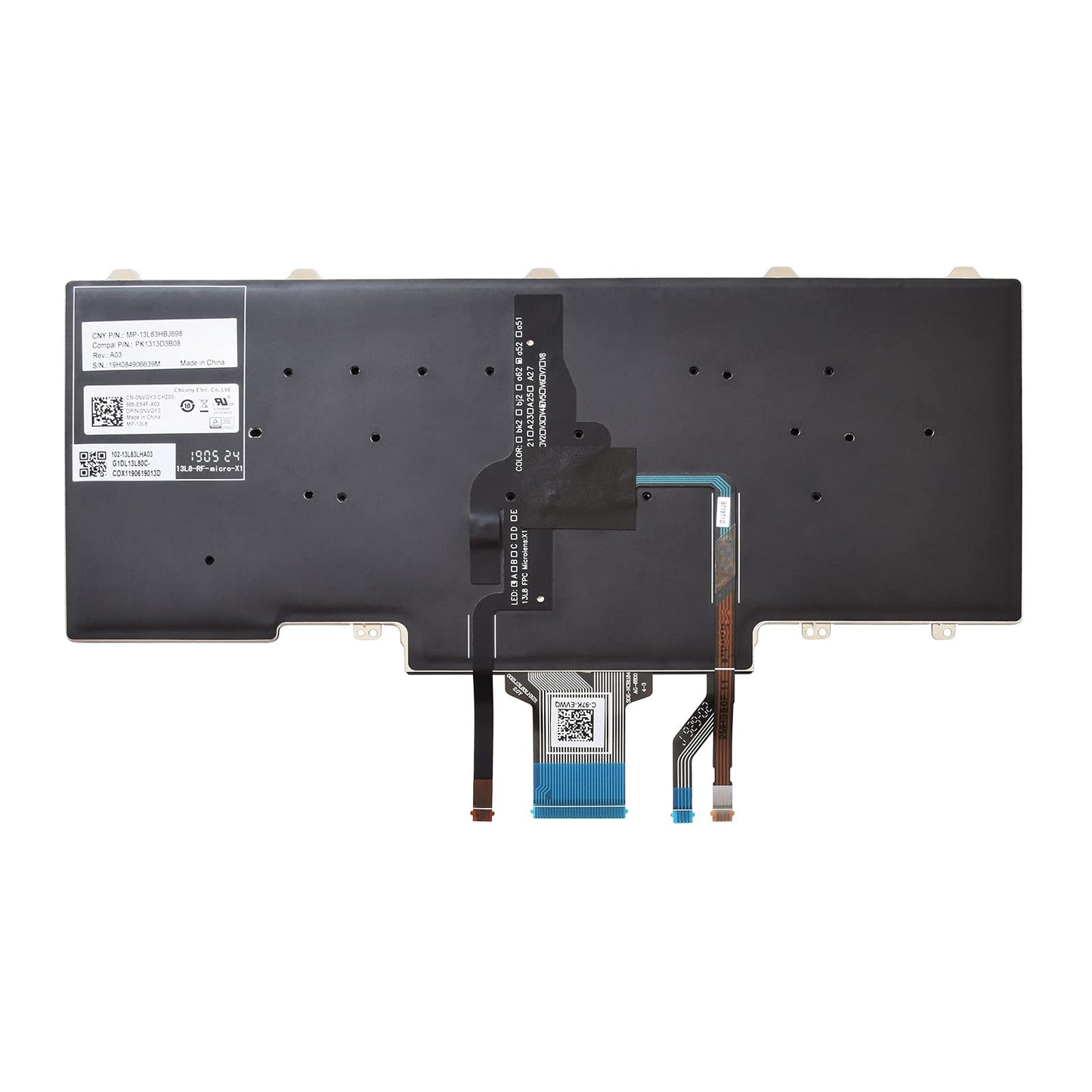 SUNMALL Tastatur mit Hintergrundbeleuchtung, kompatibel mit Dell Education (Latitude) E5450, E5470, E5480, E7450, P40G, E7470, E7480, Latitude 14, 5480, 5488, 5490, 5491, 7480, 7490 mit Mauszeiger (US-Layout)