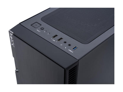 Rosewill FBM-X2-400-HELIX Micro-ATX Mini-Tower-PC-Gehäuse für Gaming und Büroanwendungen mit vorinstalliertem 400-W-Netzteil, Unterstützung für 240-mm-AIO-Wasserkühlung, 2x USB 2.0, 1x USB 3.0