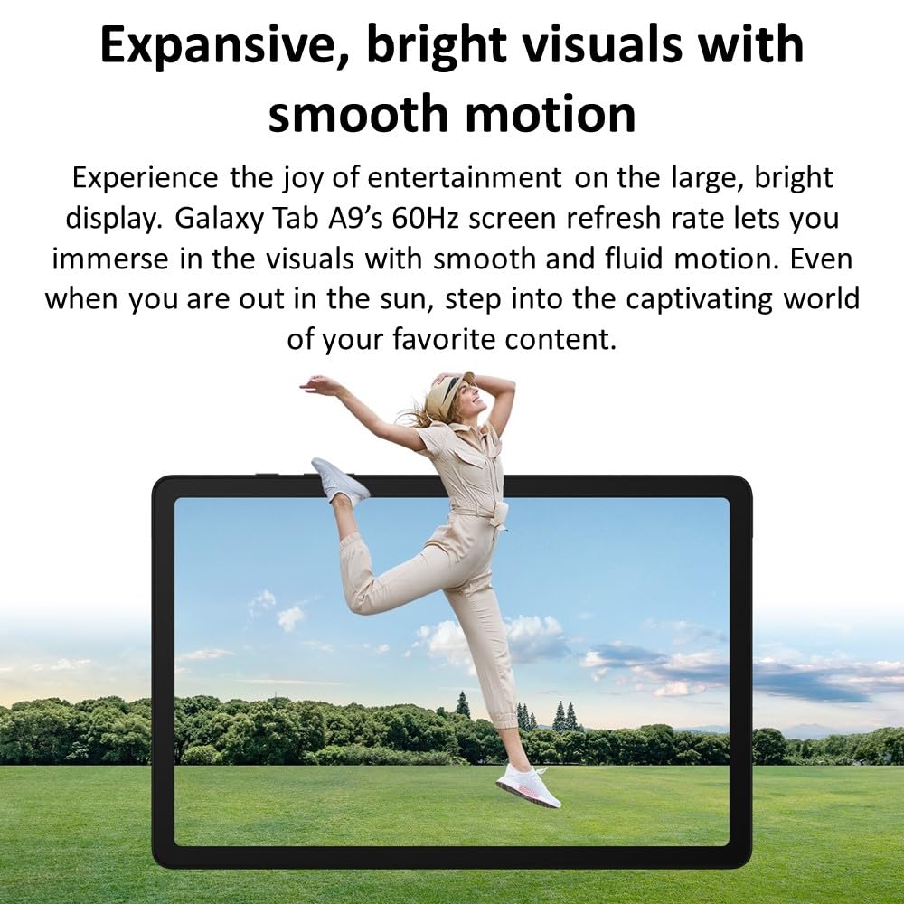 Samsung Galaxy Tab A9 4G LTE SM-X115 (64 GB, 4 GB, Cellular) 8,7" Android-Tablet, Octa-Core (6 nm), Dual-Lautsprecher (Werksentsperrt) (Generalüberholt)