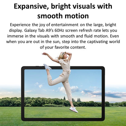 Samsung Galaxy Tab A9 4G LTE SM-X115 (64 GB, 4 GB, Cellular) 8,7" Android-Tablet, Octa-Core (6 nm), Dual-Lautsprecher (Werksentsperrt) (Generalüberholt)