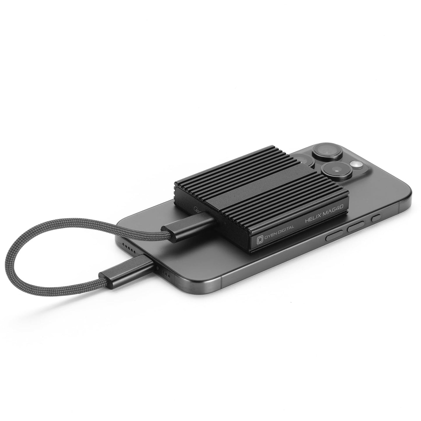 Oyen Digital Helix Mag40 4TB USB4 Portable Magnetic SSD, Up to 2800MB/s