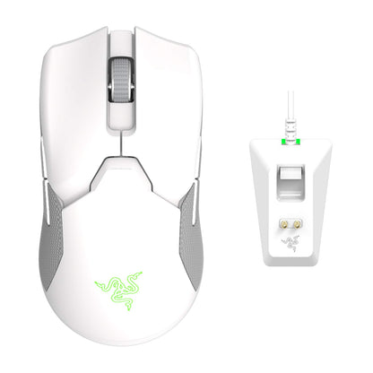 Razer Viper Ultimate – Leichtgewichtige kabellose Gaming-Maus &amp; RGB-Ladestation: Hyperspeed-Funktechnologie – Optischer Sensor mit 20.000 DPI – Nur 74 g leicht – 70 Stunden Akkulaufzeit – Quecksilberweiß 