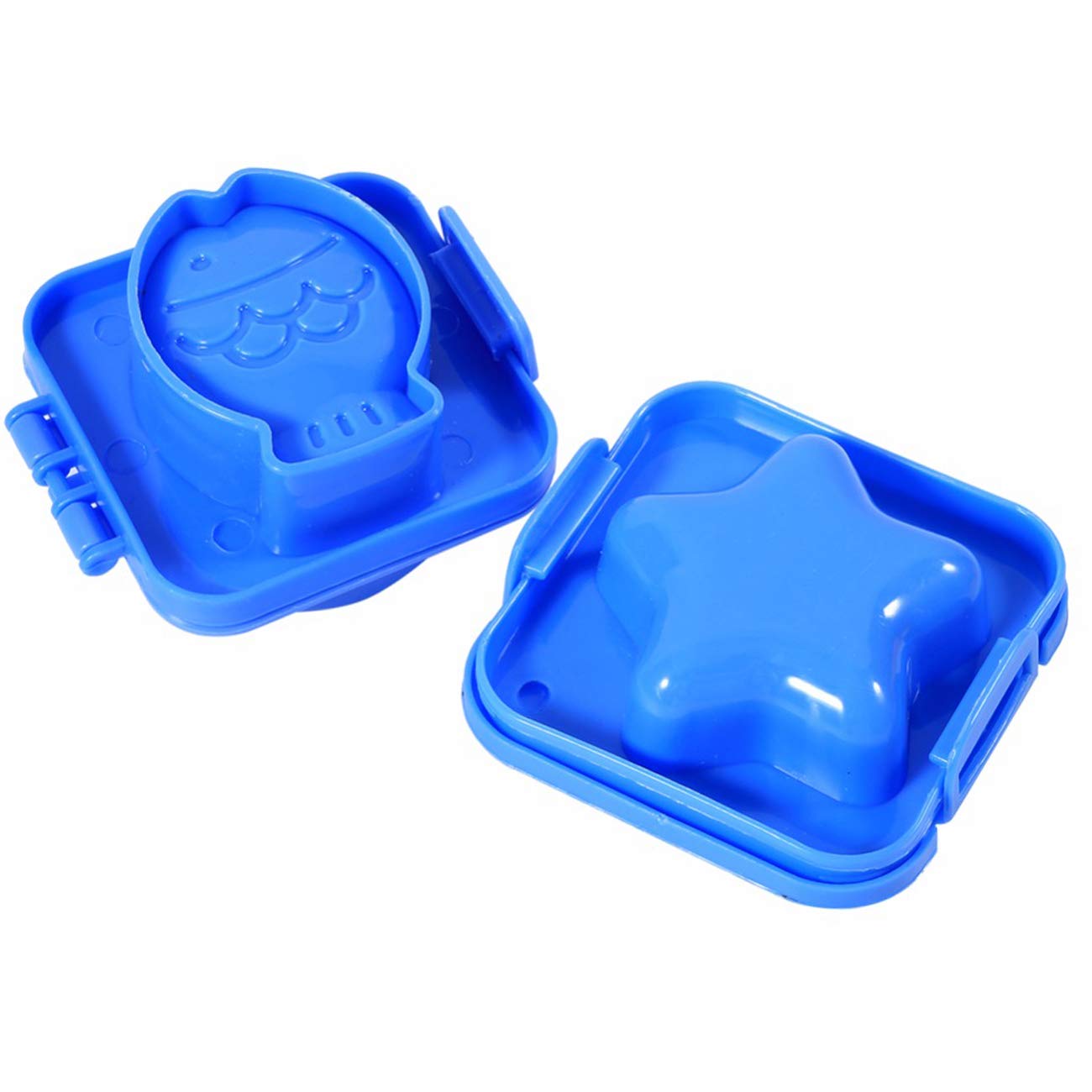 Ogrmar 6-teiliges Set mit niedlichen Cartoon-Eierformen/Fisch-, Auto- und Herzformen für Eier, Sushi und Reis/Dekorationswerkzeug für Fondanttorten (6 Stück)