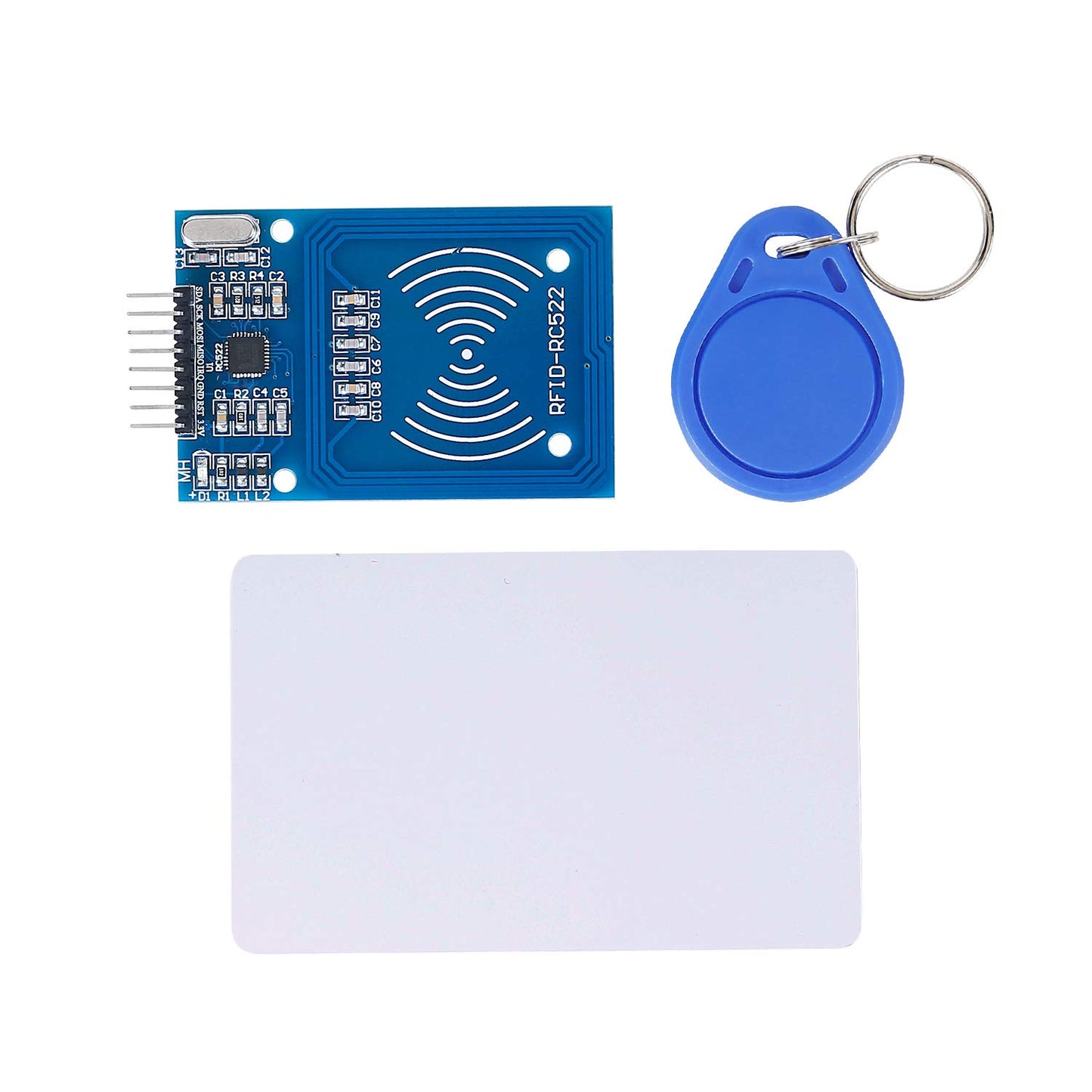 SunFounder Lesemodul-Kit Mifare RC522 Lesemodul mit S50 White Card und Schlüsselring, kompatibel mit Arduino und Raspberry Pi