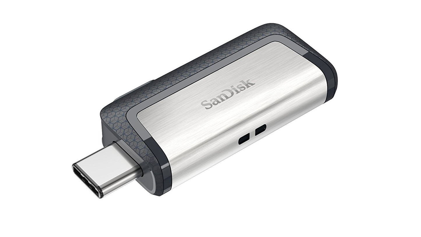 SanDisk 128 GB 2er-Pack Ultra Dual Drive USB Typ-C (SDDDC2-128G-G46) im Bundle mit (1) Everything But Stromboli Lanyard