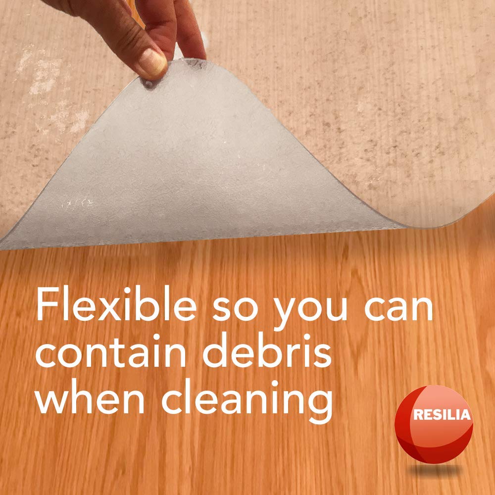 RESILIA Unterlage für Hundeboxen und Zwinger zum Schutz von Böden, wasserabweisende Matte für harte Böden und Oberflächen, 76 x 122 cm, Schwarz