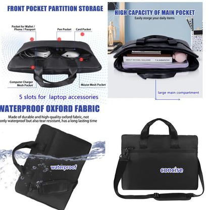 Premium Black,17.3-18.4 Inch Laptop Briefcase with Cross-Body Shoulder, DVD Player bag,Painting board bag，Laptop case Fits Dell, HP, ASUS,MacBook Pro, 2-layer Design,Durable,LIGHTWEIGHT