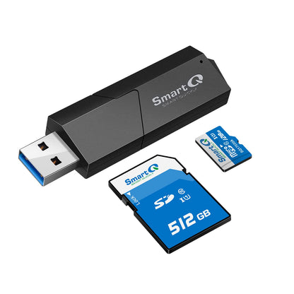 SmartQ C307 USB 3.0 Tragbarer Kartenleser für SD, SDHC, SDXC, MicroSD, MicroSDHC, MicroSDXC mit fortschrittlichem All-in-One-Design