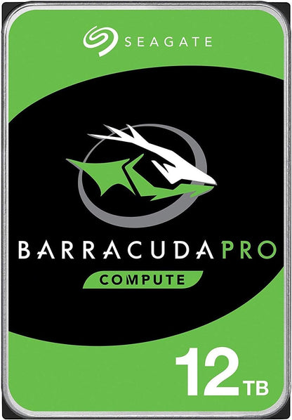 Seagate BarraCuda Pro 12 TB interne Festplatte (HDD) – 3,5 Zoll SATA 6 Gbit/s 7200 U/min 256 MB Cache für Computer, Desktop-PC und Laptop – Frustfreie Verpackung (ST12000DM0007) (Generalüberholt)