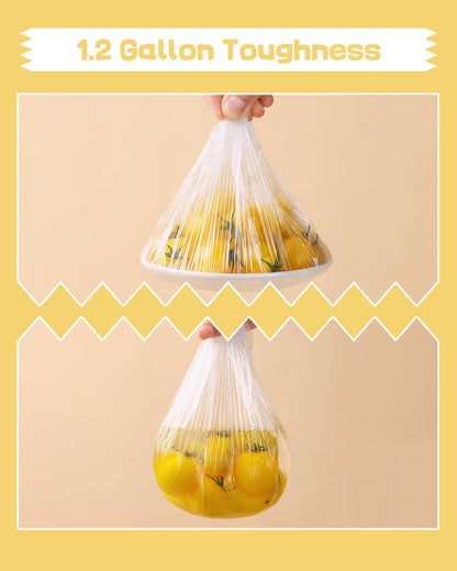 Kunststoff-Schüsselabdeckungen für Sauerteigbrot, mittelgroß, elastisch, Einweg-Lebensmittelfolie, passend für 23 cm Schüsseln, Duschhauben für Gärkörbe, Kunststoff-Lebensmittelabdeckungen, 100 Stück