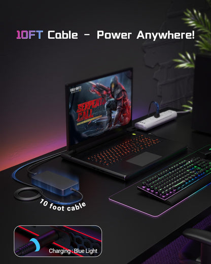 Super 240W Schnellladegerät (UL-Sicherheitszertifizierung) Passend für Dell Alienware Laptop M15 R3 R4 R7 R6 R5 R2 M17 R2 R5 AMD 15 R3 R2 17 R2 R3 G15 G16 G7 G5 G3 X15 R1 R2 Gaming Laptop Netzteil 