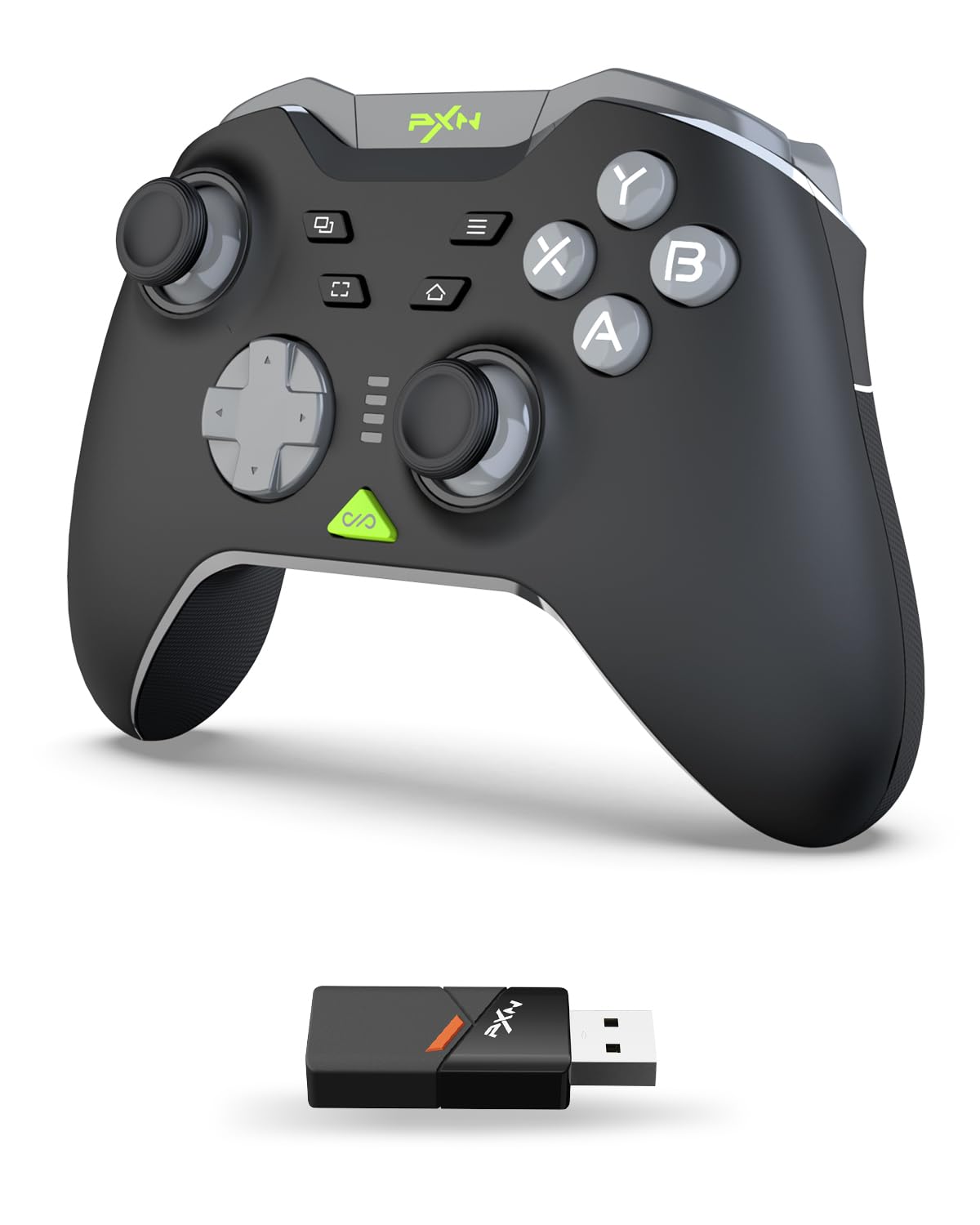 PXN P5 Kabelloser Gaming-Controller – Hall-Effekt-Joysticks und -Trigger, 1000 Hz Abtastrate, 4 Makro-Tasten, 2,4 GHz/Bluetooth/SW, Turbo, App – Für PC, Steam Deck, Switch/Switch 2, Android und iOS