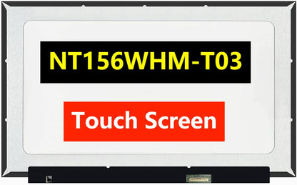 NT156WHM-T03 V8.0 V8.1 LCD-LED-OnCell-Touchscreen-Ersatz für Laptops, 40-Pin-HD-Display (1366 x 768 Pixel) (nur für NT156WHM-T03, nicht für andere Modelle) inklusive Klebeband 