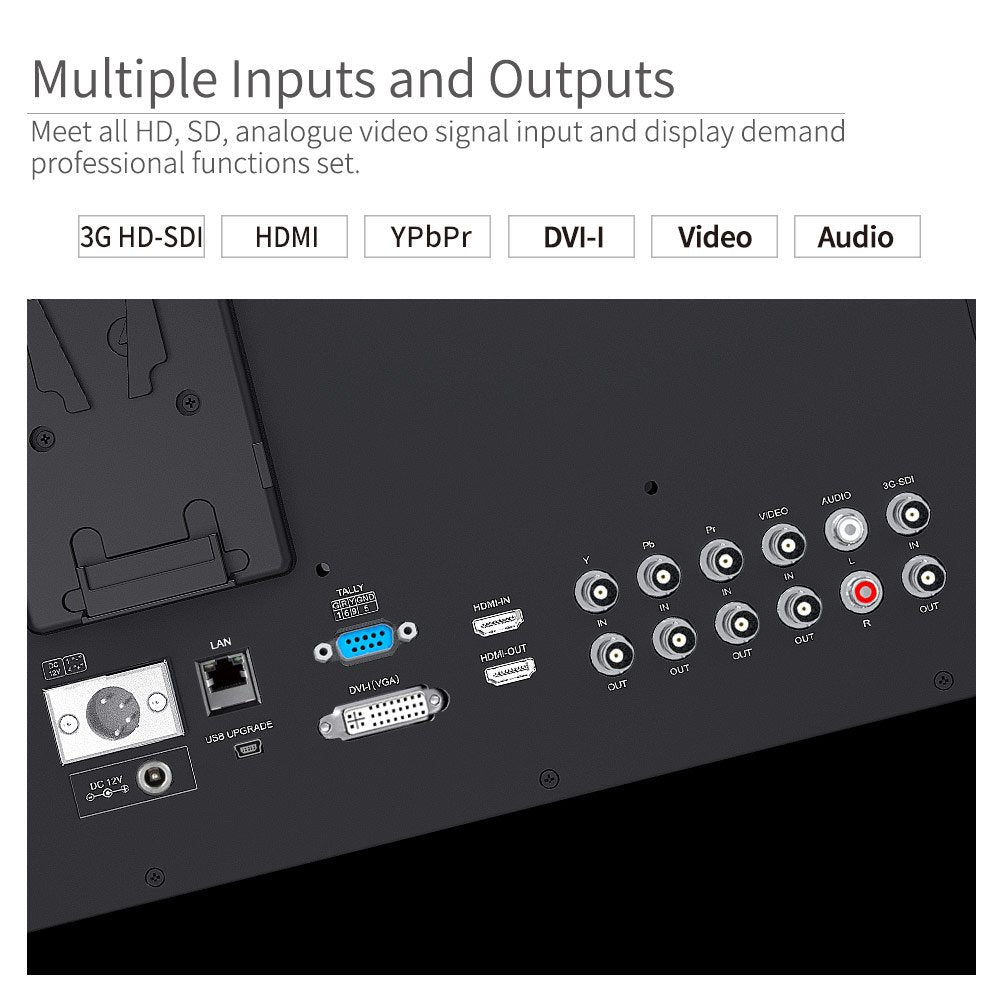 SEETEC P173-9HSD-CO 17,3-Zoll-Handymonitor für Broadcast-Produktionsleiter mit 3G-SDI-, HDMI- und YPbPr-Ein- und -Ausgang, Aluminiumgehäuse, Full HD 1920×1080