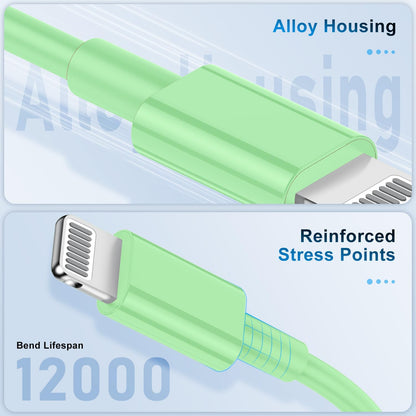 3 Pack Apple MFi Certified Charger Cable 6ft, Lightning to USB Cable Cord 6 Foot, 2.4A Fast Charging,Apple Phone Long Chargers for iPhone 13/12/11/11Pro/11Max/ X/XS/XR/XS Max/8/7/6