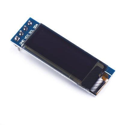 Teyleten Robot 0.91 inch OLED LCD Display Module SSD1306 IIC 128x32 LCD OLED Screen 3.3V~5V 4PIN for Arduino White 5PCS