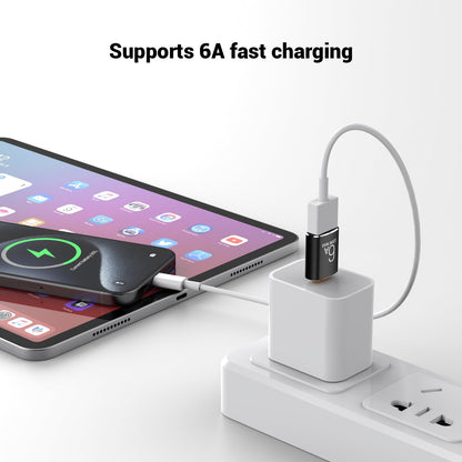 Pastall 10er-Pack 10 Gbit/s/120 W USB-C-auf-USB3.1-Adapter, Schwarzer Typ-C-Stecker auf USB-Buchse-Adapter für Smartphone, PC, Laptop, Tablet, Tastatur usw.