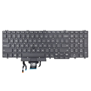 SUNMALL Ersatztastatur kompatibel mit Dell Latitude 5500, 5501, 5510, 5511 und Precision 3540, 3541, 3550, 3551 mit Mauszeiger und Hintergrundbeleuchtung