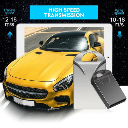 Super Mini USB-Sticks, Speichersticks, USB-Sticks, wasserdicht, staubdicht, stoßfest (Silber, 2 GB)