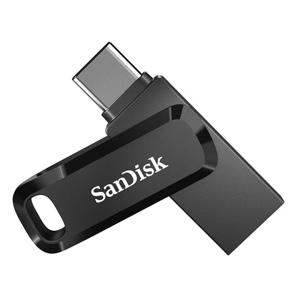 SanDisk Ultra Dual Drive Go USB Typ A &amp; Typ-C 128 GB Flash-Laufwerk für Smartphones, Tablets &amp; Computer – High-Speed ​​USB 3.1 USB-Stick (SDDDC3-128G-G46) im Bundle mit einem Everything But Stromboli Lanyard