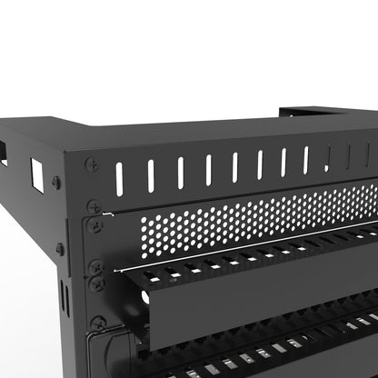 QiaoYoubang 5 Pack 1U Venting Blank Panel - Steel Blank Rack Mount Panel Spacer for 19in Server Rack Cabinet or Enclosure, Black (1UVBP5PC)