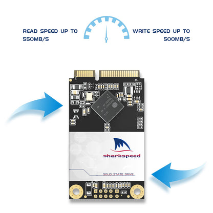 SSD mSATA 2TB SHARKSPEED Plus Internes Mini-SATA-SSD-Laufwerk 3D NAND Solid-State-Laufwerk für Mini-PCs, Notebooks, Tablets und PCs (mSATA 2TB)
