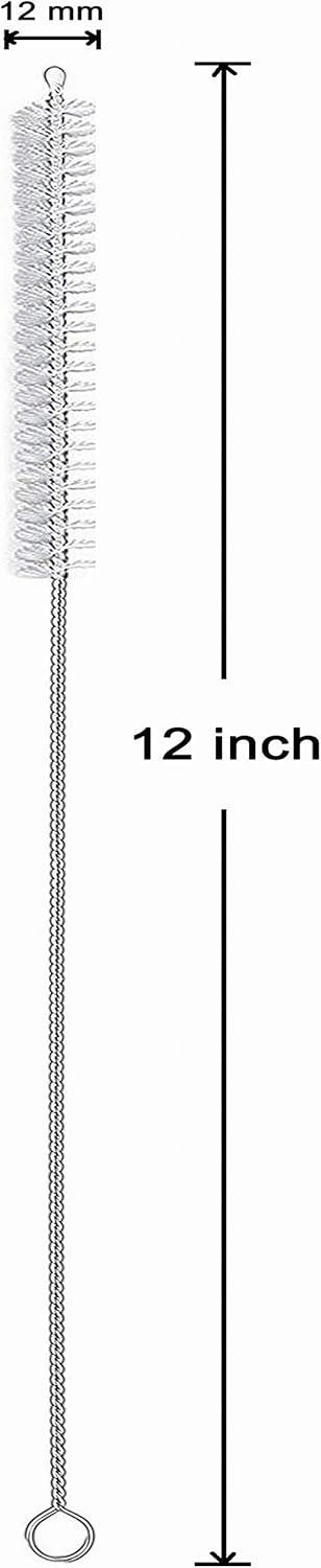 Strohhalm-Reinigungsbürste für Stanley-Becher, extra lang (12 Zoll), extra breit (12 mm Durchmesser) für 40/30/20 oz Stanley-Becher, Nylonborsten und Edelstahlgriff, Strohhalmbürste für 40 oz Stanley-Becher (10 Stück) 