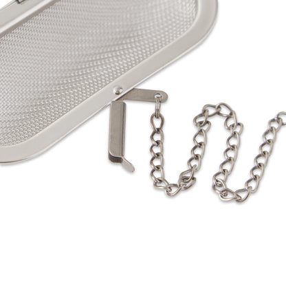 RSVP International Endurance Kitchen Collection Stainless Steel Mesh Floating Spice Infuser for Soups, Stews or Large Tea Pot, Jumbo Oval, 4.25x1.75"