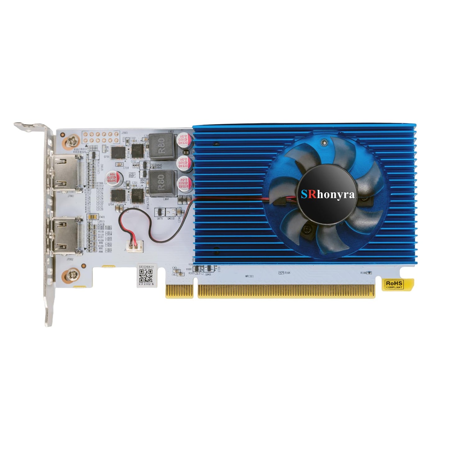 SRhonyra R5 230 Low Profile Grafikkarte, 2 GB DDR3, Dual HDMI, 1080p, PCIe 2.0 x16 Bus-Stromversorgung, unterstützt Spleißmodus, 20 Watt, SFF-GPU