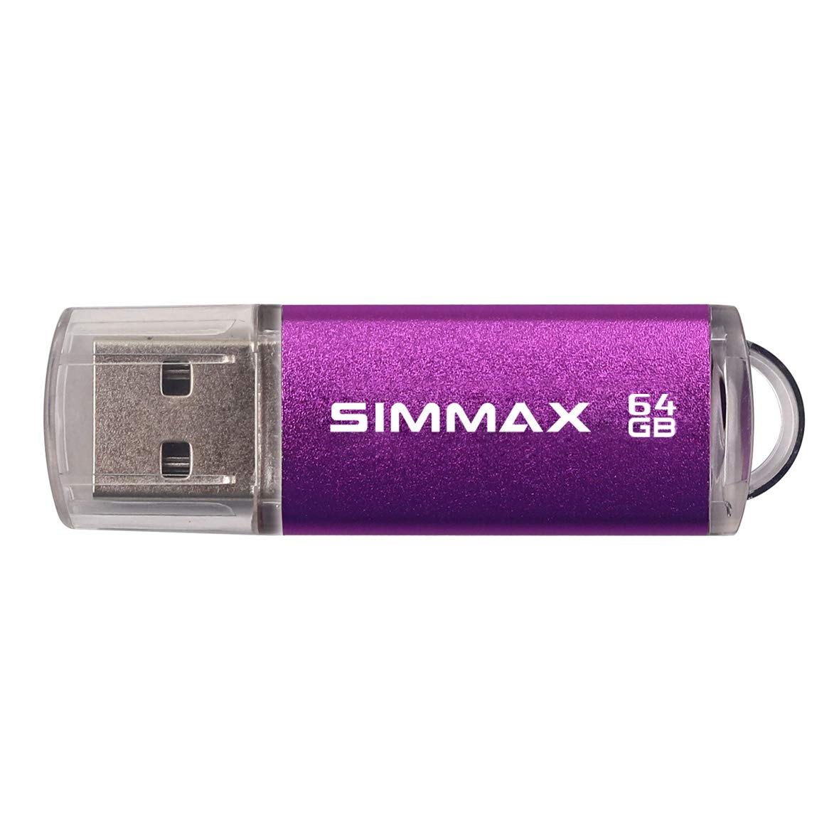 SIMMAX Flash-Laufwerk 2er-Pack 64 GB USB 2.0 Flash-Laufwerke, USB-Sticks, Speichersticks mit LED-Anzeige (Rot/Lila)