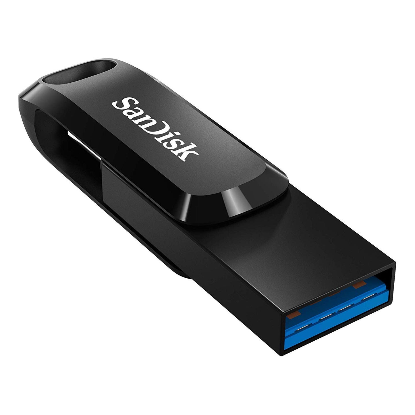 SanDisk Ultra Dual Drive Go USB Typ A &amp; Typ-C 128 GB Flash-Laufwerk für Smartphones, Tablets &amp; Computer – High-Speed ​​USB 3.1 USB-Stick (SDDDC3-128G-G46) im Bundle mit einem Everything But Stromboli Lanyard