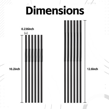 SONGNASS 100 Stück schwarze, flexible Plastikstrohhalme, schwarze, biegsame Einweg-Partystrohhalme, 13 Zoll extra lange Strohhalme, Partydekorationen