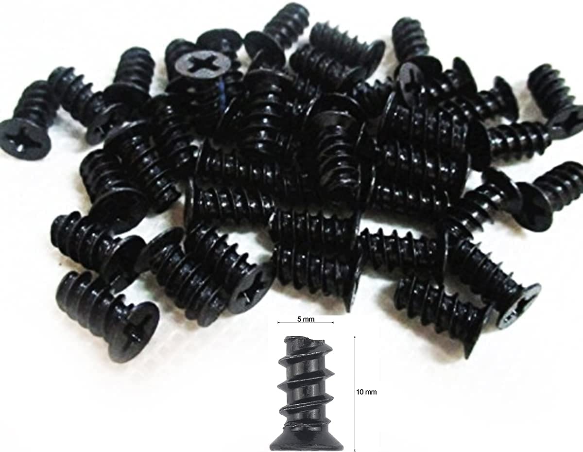 Persberg 100pcs Computer Cooling Fan Mount Screws, M5x10 Black - Fits 70mm to 140mm Fans