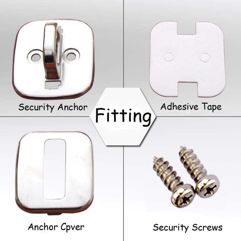 Sicherheitsanker-Grundplatte für Schlüssel- oder Zahlenkabelschlösser, Tischmontage-Ankerzubehör für Kabelschlösser