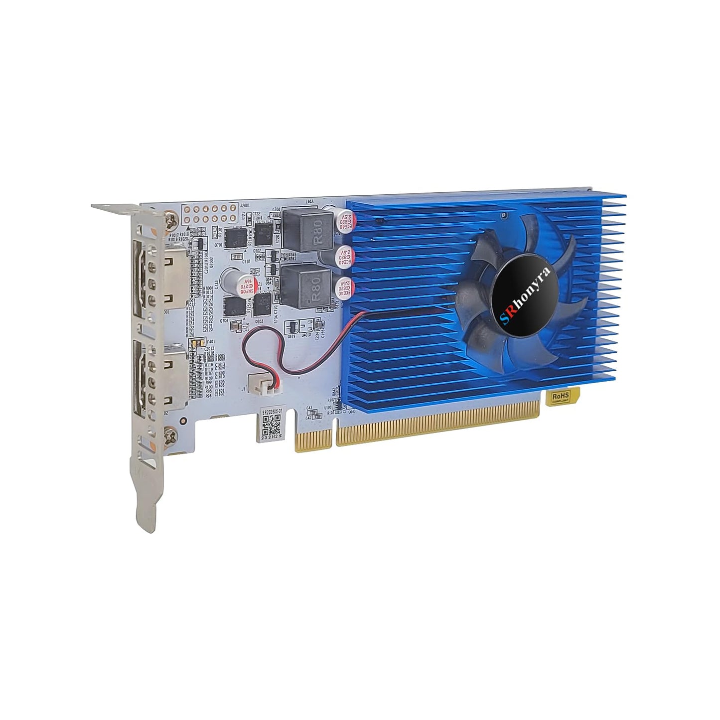 SRhonyra R5 230 Low Profile Grafikkarte, 2 GB DDR3, Dual HDMI, 1080p, PCIe 2.0 x16 Bus-Stromversorgung, unterstützt Spleißmodus, 20 Watt, SFF-GPU