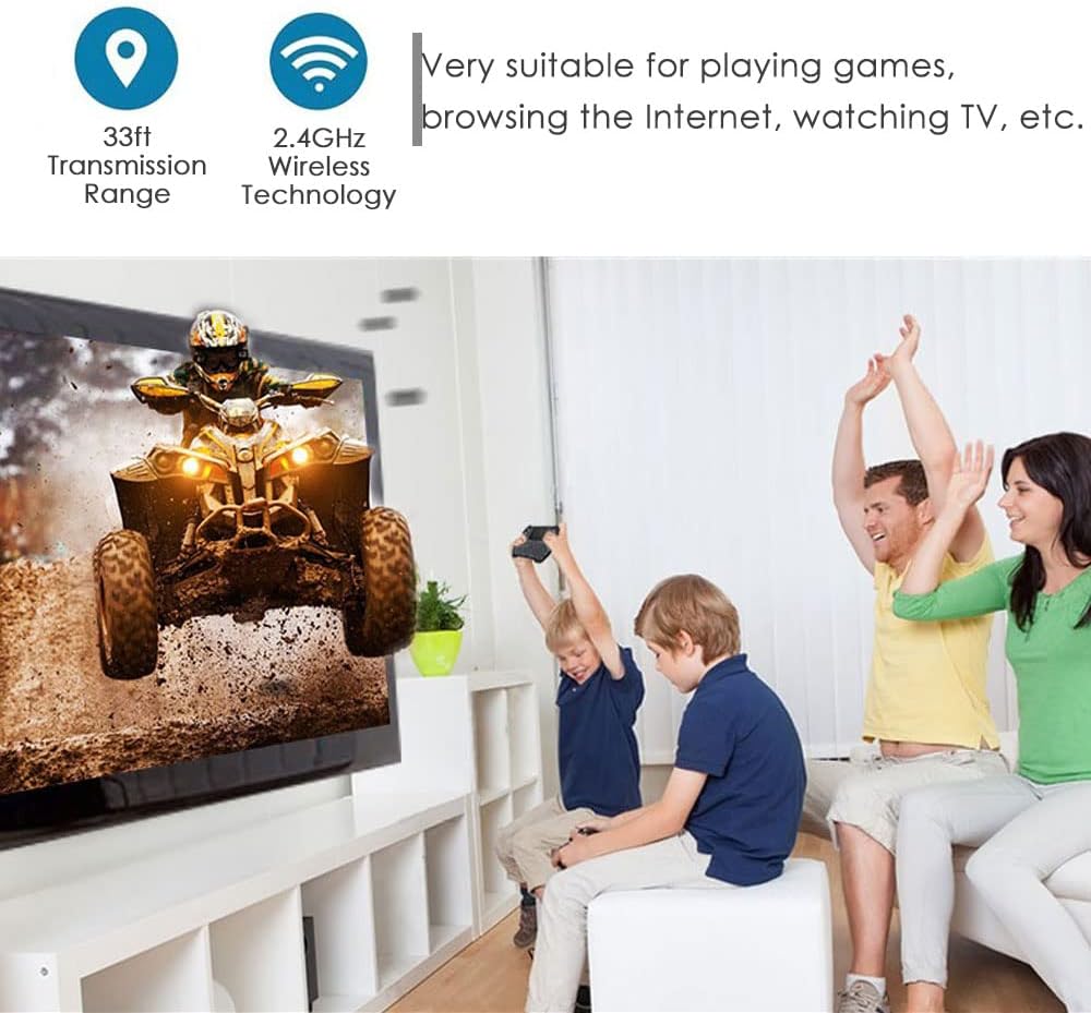 BL Mini-Funktastatur-Fernbedienung mit Touchpad und Maus-Kombination, hintergrundbeleuchtete 2,4-GHz-Mini-Tastatur, kabelloser USB-Dongle, wiederaufladbarer Li-Ionen-Akku für Android TV Box, Smart TV, PC, PS3, Windows, MacOS, Xbox 