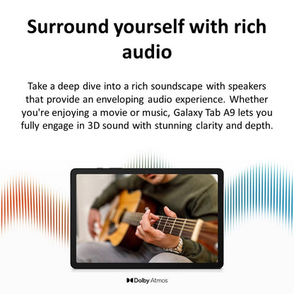 Samsung Galaxy Tab A9 4G LTE SM-X115 (64 GB, 4 GB, Cellular) 8,7" Android-Tablet, Octa-Core (6 nm), Dual-Lautsprecher (Werksentsperrt) (Generalüberholt)