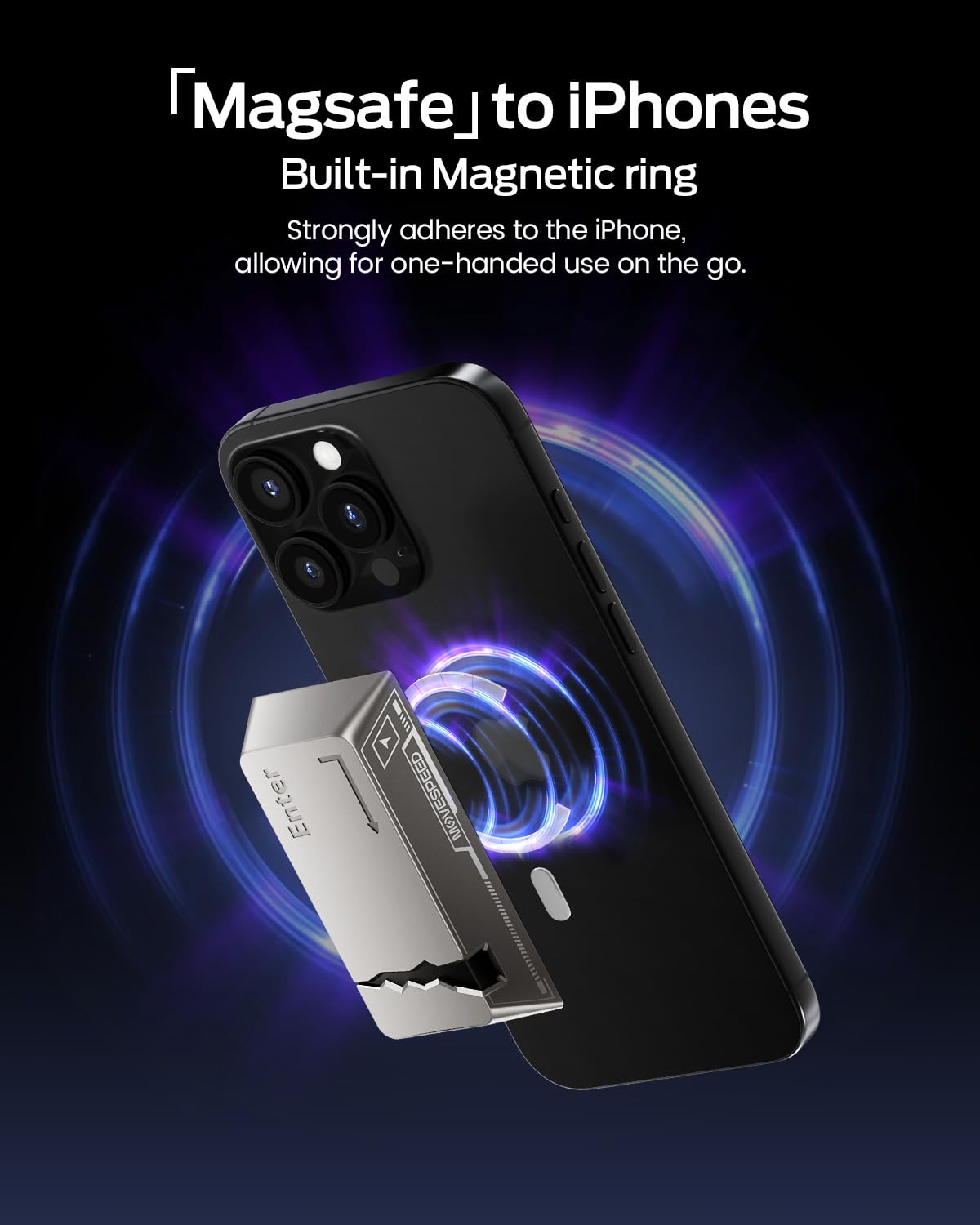 MOVE SPEED 512 GB Portable SSD mit Apple „Wo ist?“-Tracking und Magnetfunktion – 2060 MB/s Lesegeschwindigkeit, kompatibel mit iPhone 15/16 und PC, ultraleichtes Design aus Zinklegierung