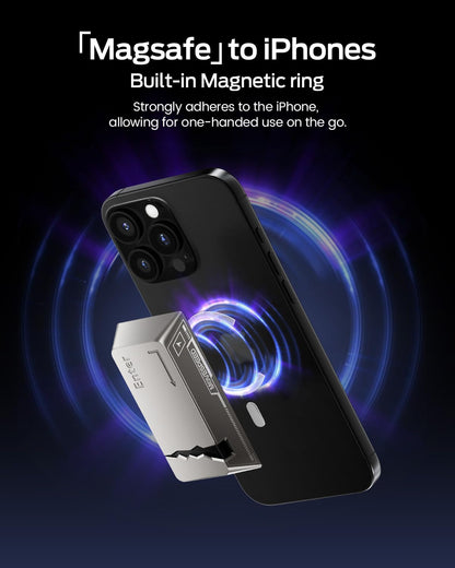 MOVE SPEED 512 GB Portable SSD mit Apple „Wo ist?“-Tracking und Magnetfunktion – 2060 MB/s Lesegeschwindigkeit, kompatibel mit iPhone 15/16 und PC, ultraleichtes Design aus Zinklegierung